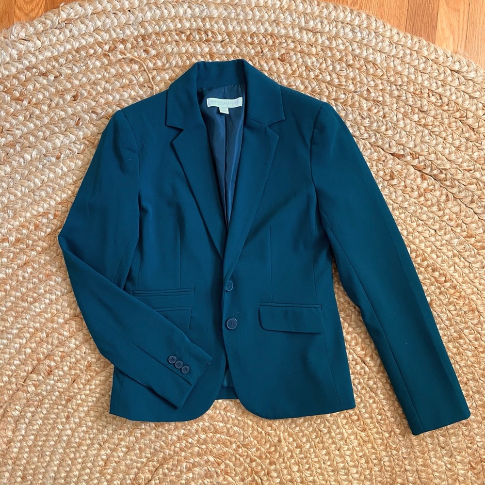 NY & Co Teal Blazer Size 6